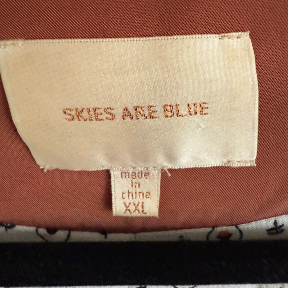 SKIES ARE BLUE Collarless Blazer XXL - Picture 5 of 6